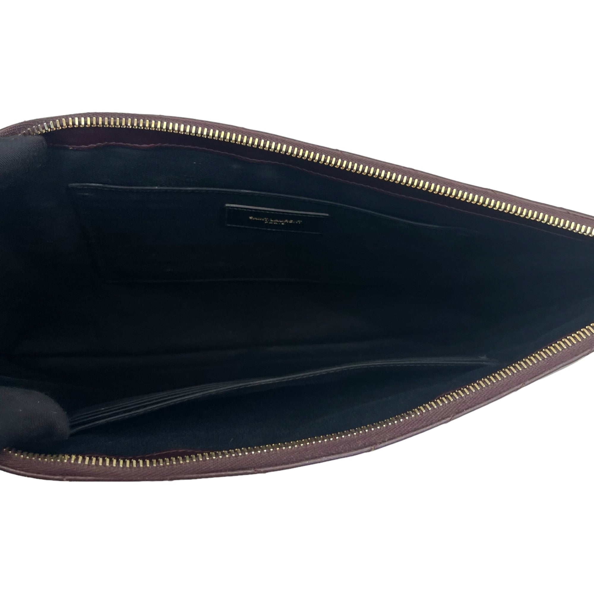 Yves Saint Laurent Burgundy Matelasse Leather document Holder