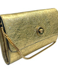 Versace Metallic Gold Clutch