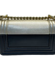 Chanel Boy Black & Metallic Gold Bi-color Small Bag