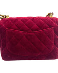 Chanel Red Velvet Flap Mini