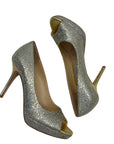 Jimmy Choo Shimmer Peep Toe Heels EU37