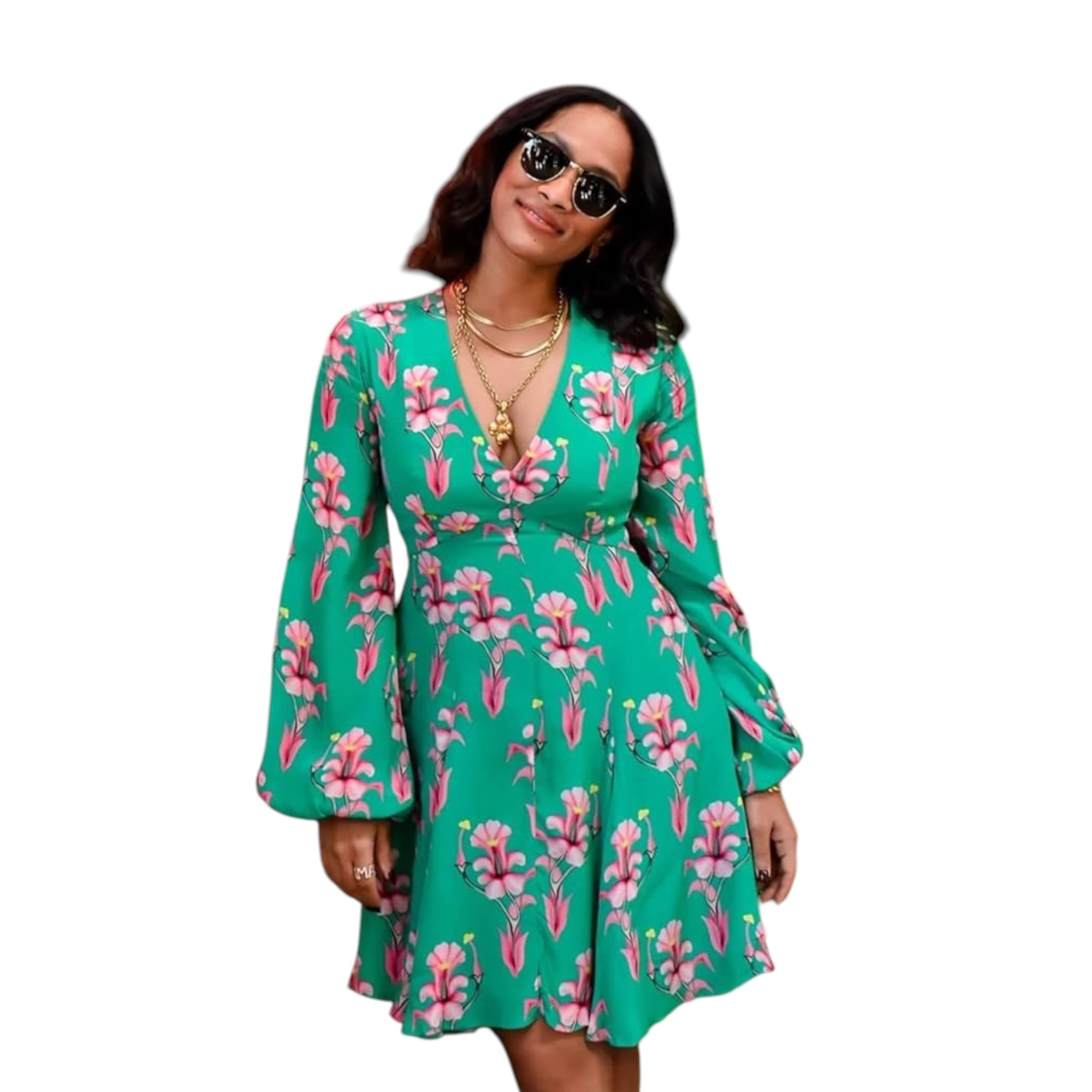 Masaba Floral Crepe Dress