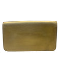 Gucci Gold Metallic Leather Horse Bit Clutch