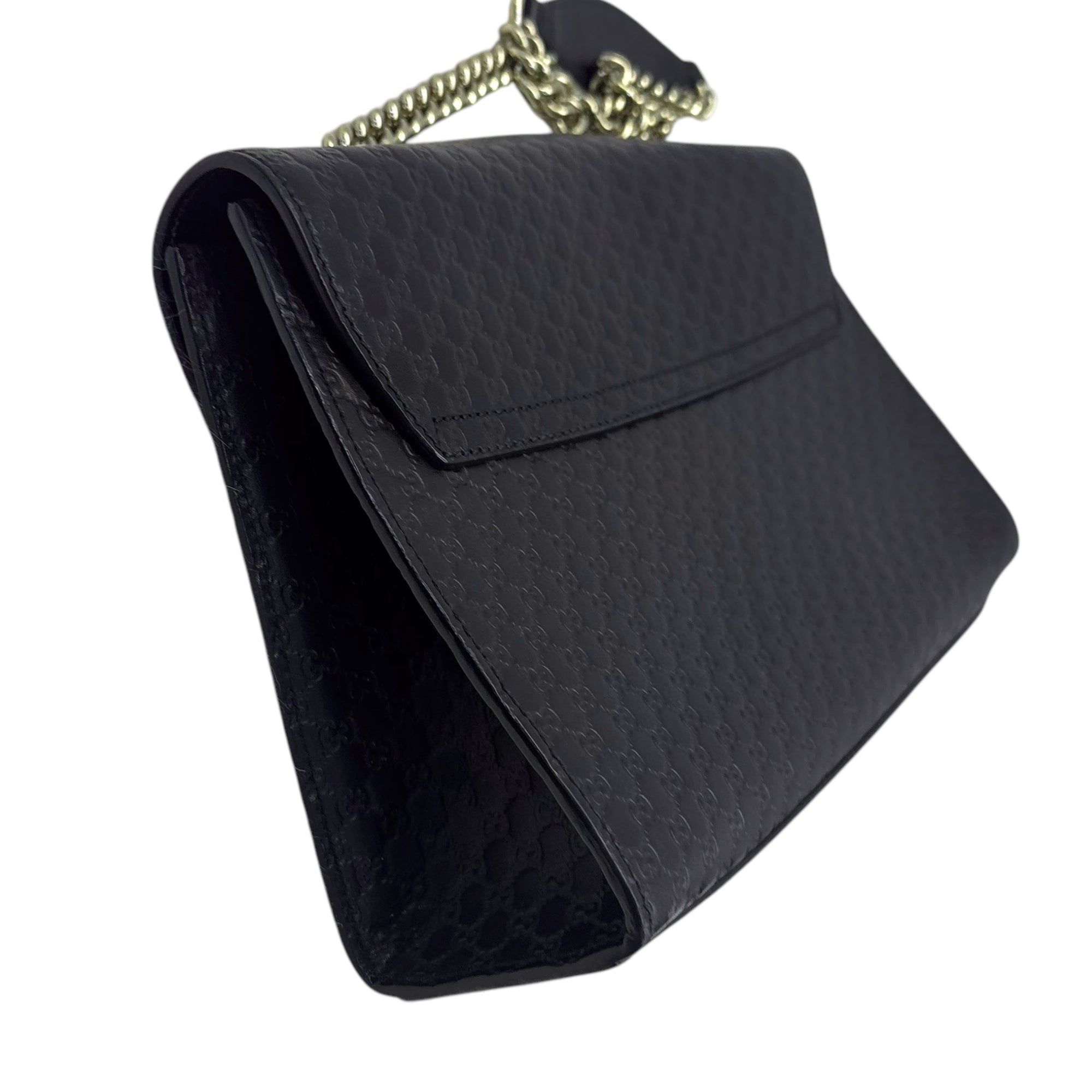 Gucci Emily Black Guccissima Leather Shoulder Bag