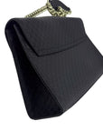 Gucci Emily Black Guccissima Leather Shoulder Bag