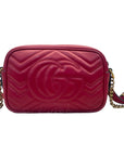 Gucci GG Marmont Leather Handbag in Red