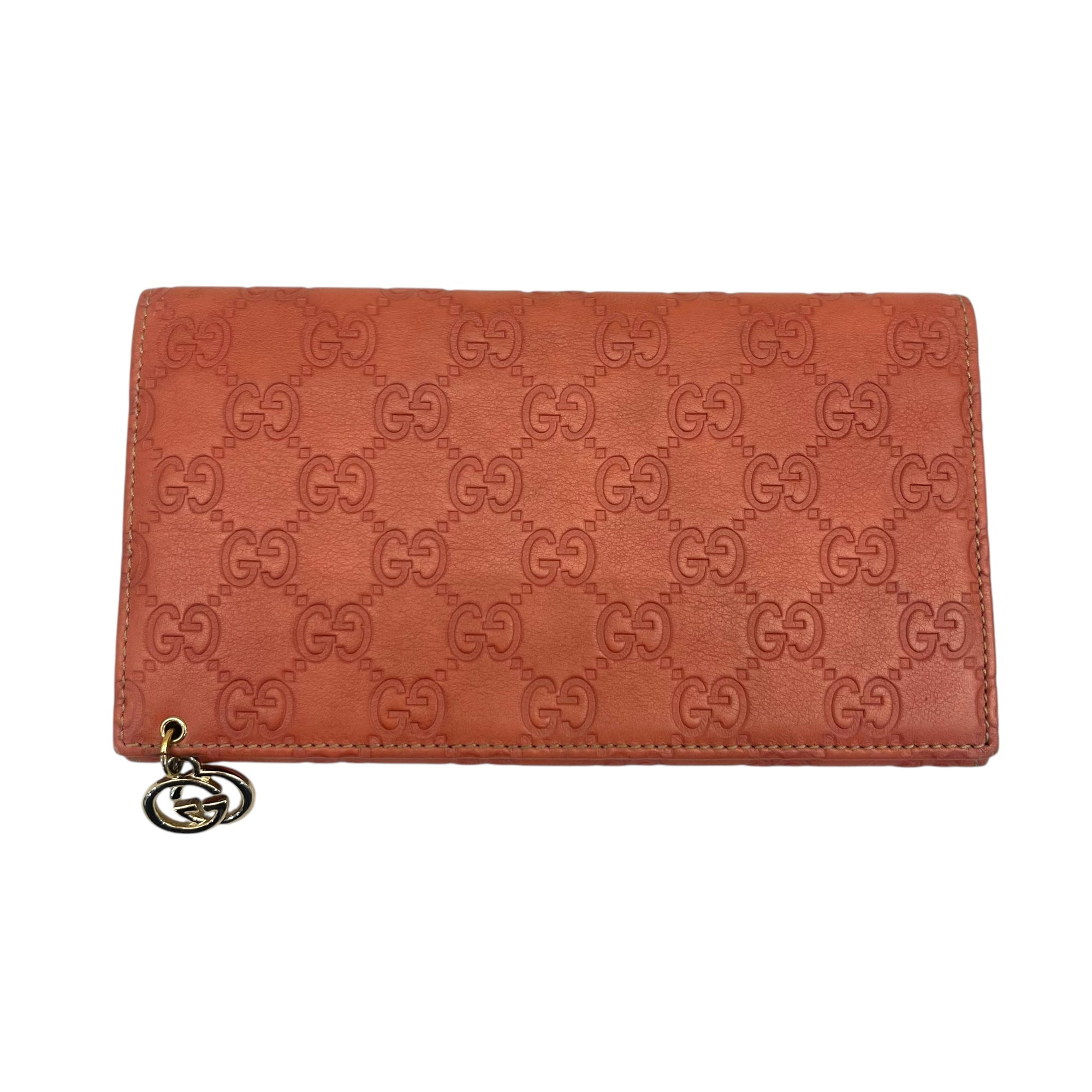 Gucci Continental Wallet in Orange Leather