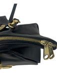 Zac Posen Black Leather Eartha Double Handle Satchel