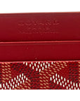 Goyard Red Goyardine Coated Canvas and Leather Saint Sulpice Card Holder