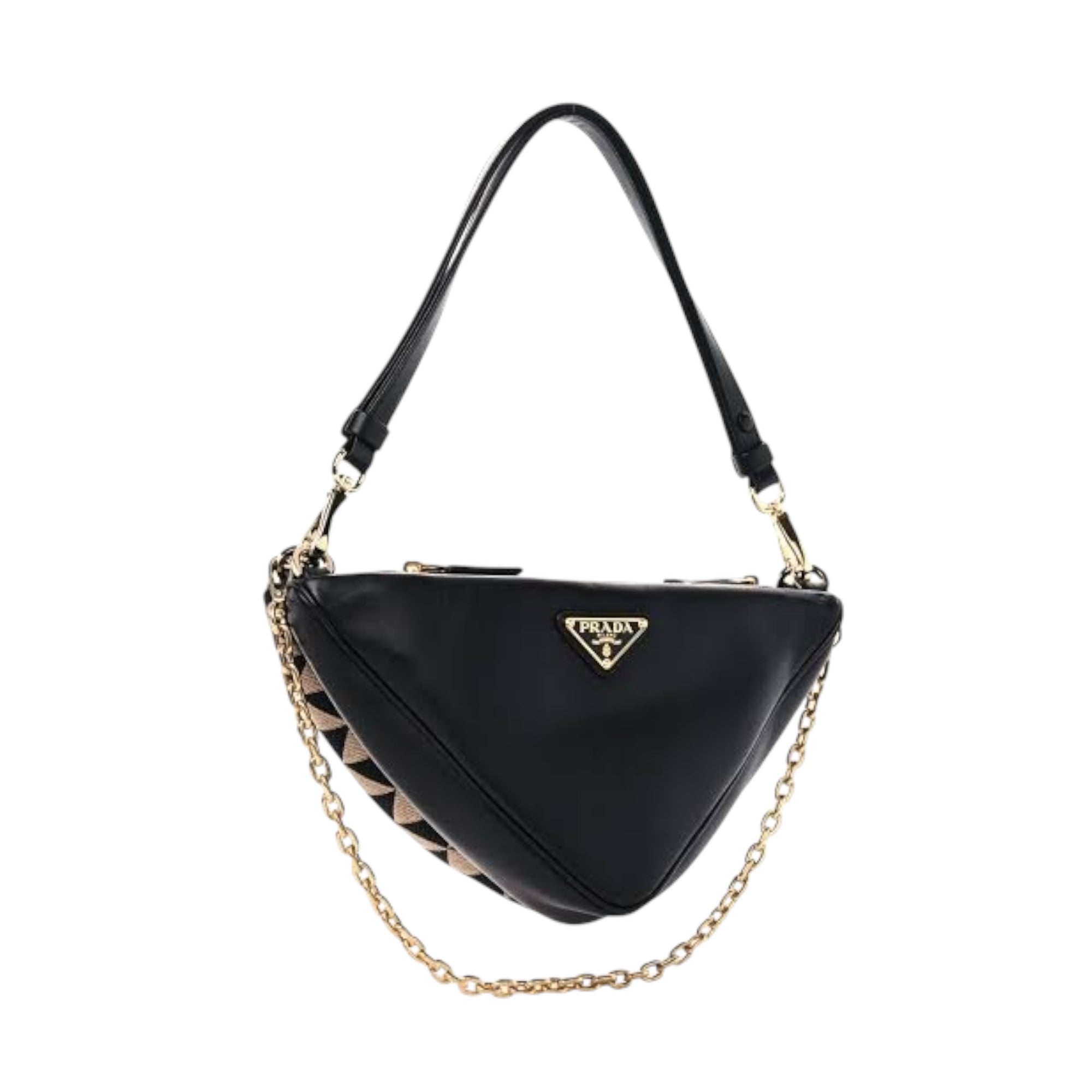 Prada Triangle Mini Jacquard Bag