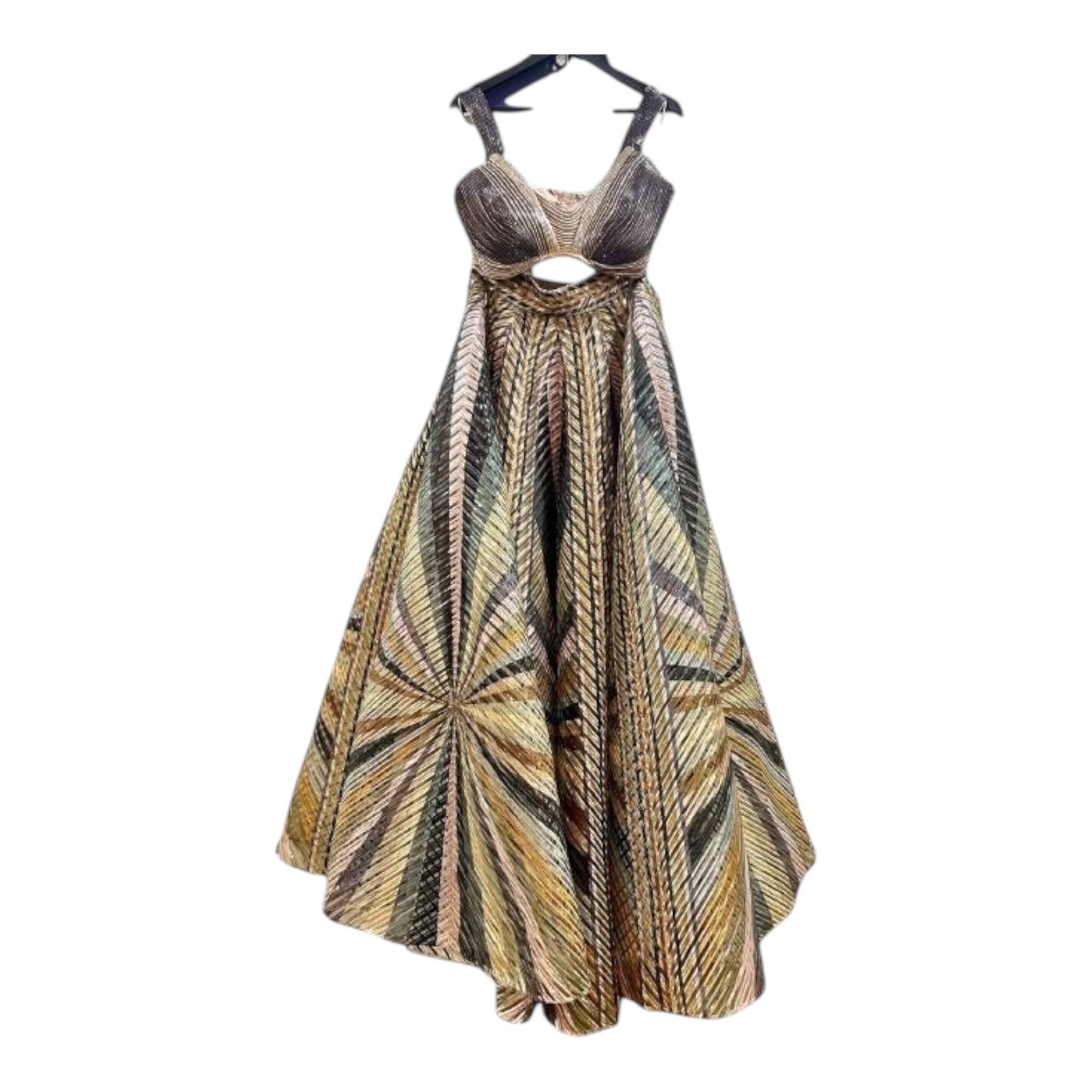 Amit Aggarwal Metallic Winged Lehenga Model- AAIC-775