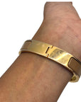 Hermes Clic Clac H Enamel Gold Plated Bracelet