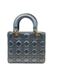 Christian Dior Lady Dior Small Metallic Grey Cannage Bag