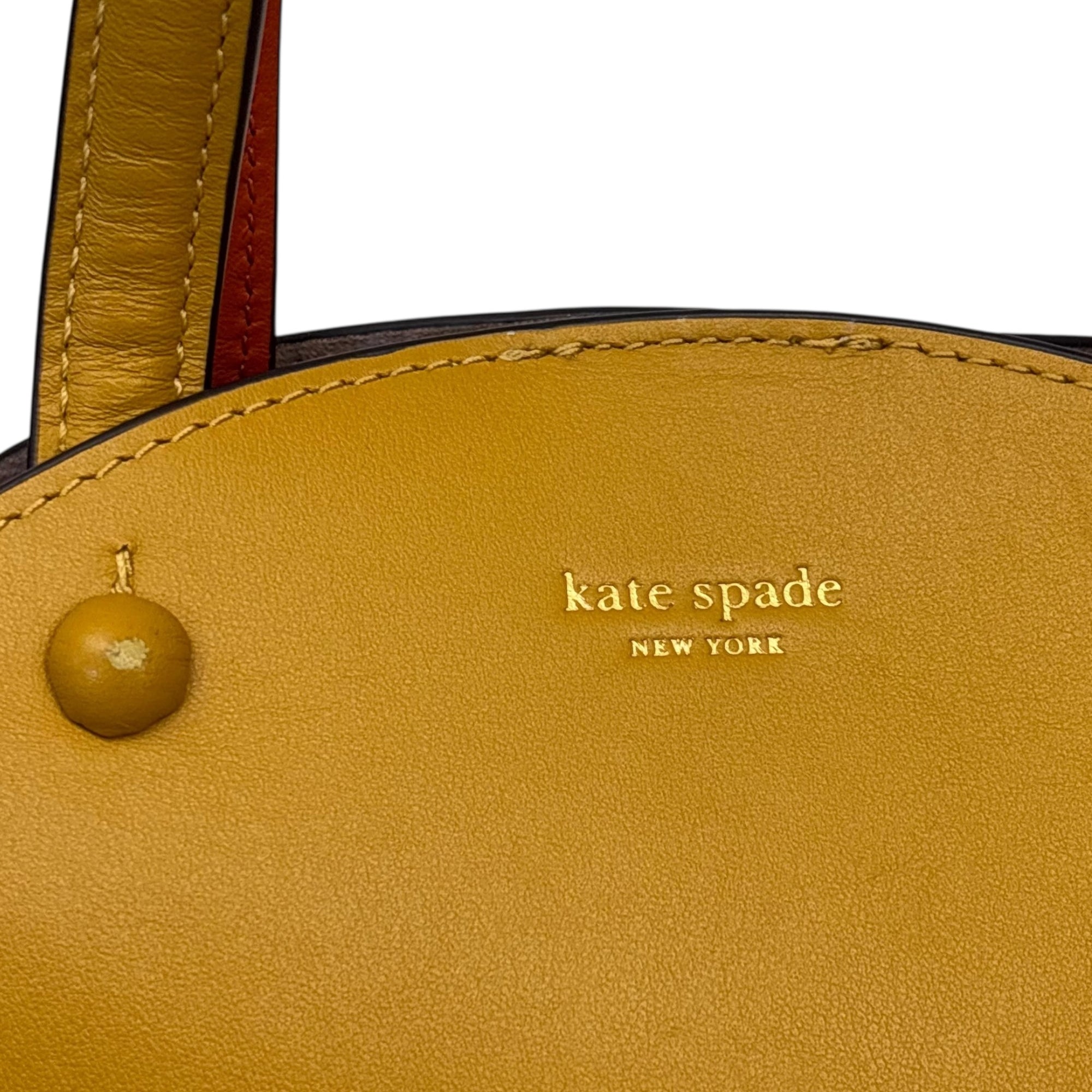 Kate Spade Orange Dottie Smooth Leather Medium Tote Bag