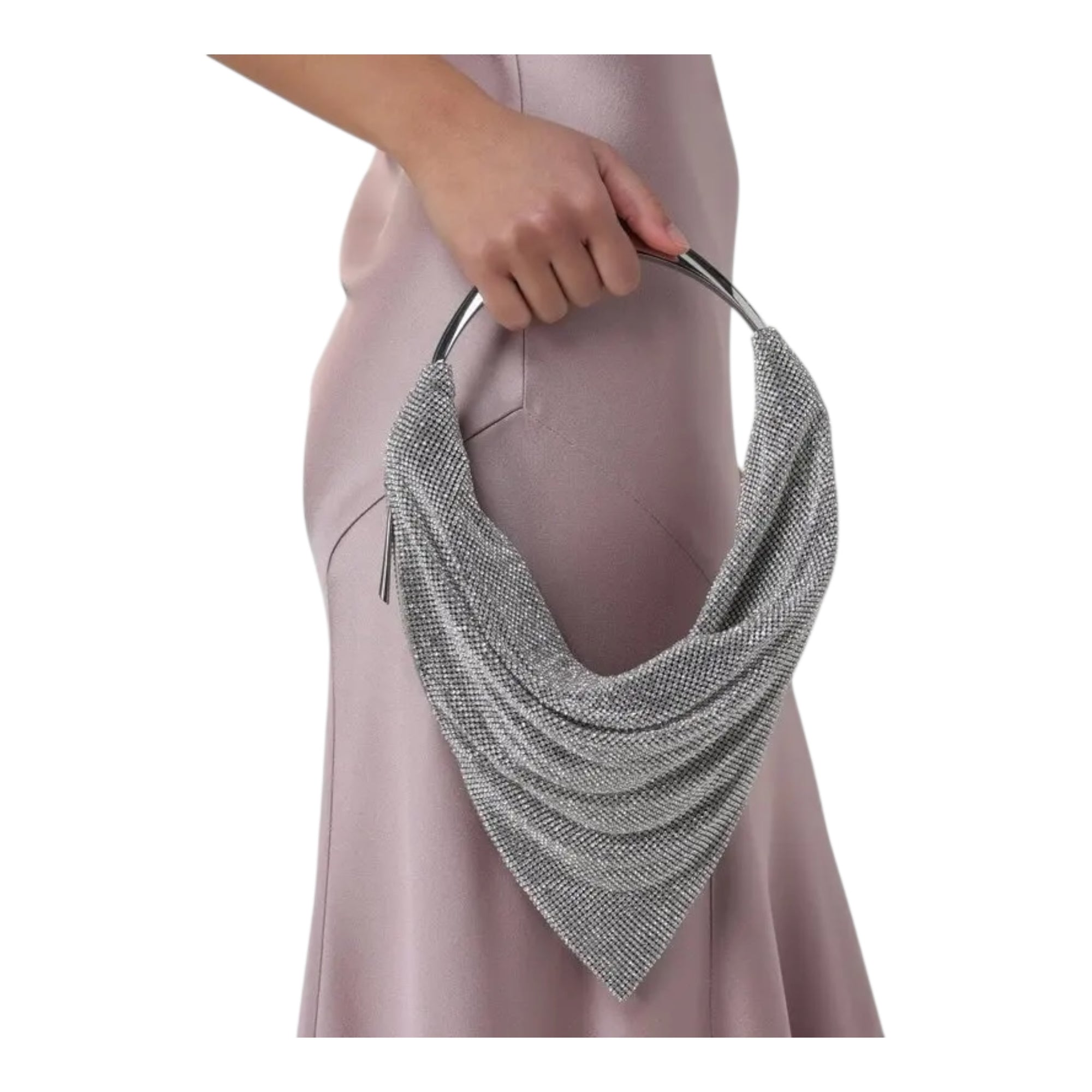 Benedetta Bruzziches Draped Crystal-Embellished Bag