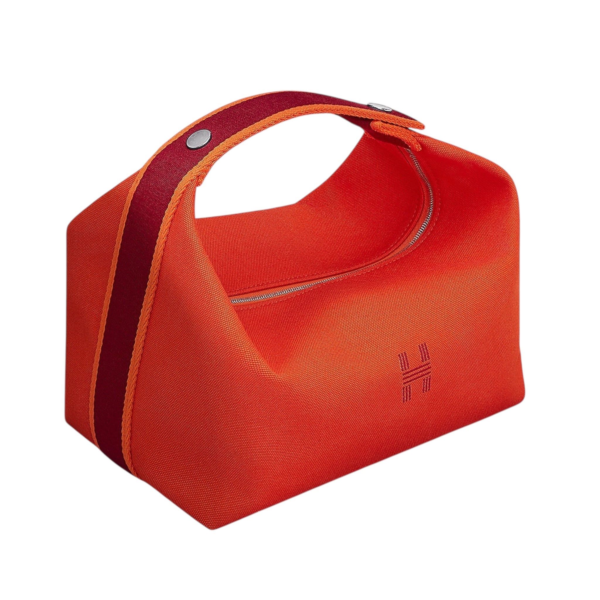 Hermes Orange Canvas Bride-a-Brac PM Hand Bag Pouch