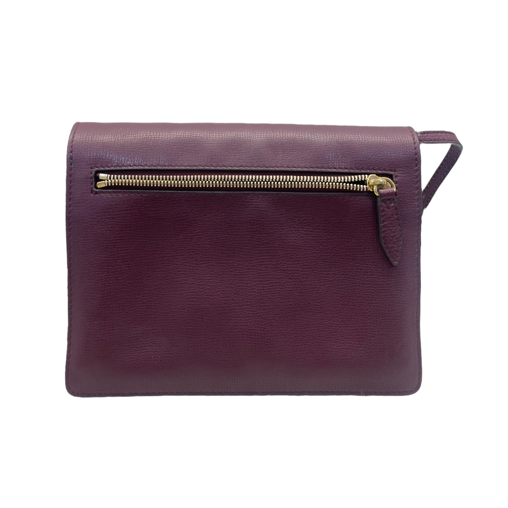 Burberry Burgundy House Check Canvas and Leather Crossbody Bag