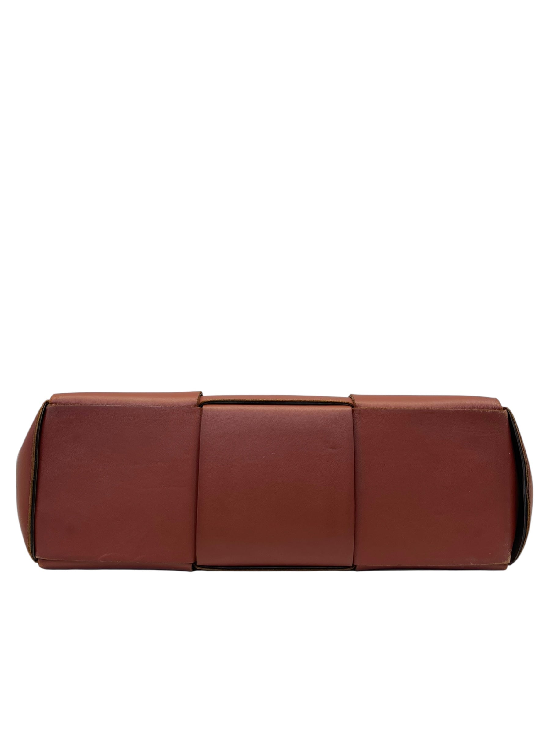 Bottega Veneta Rust Brown Leather Arco Tote Bag