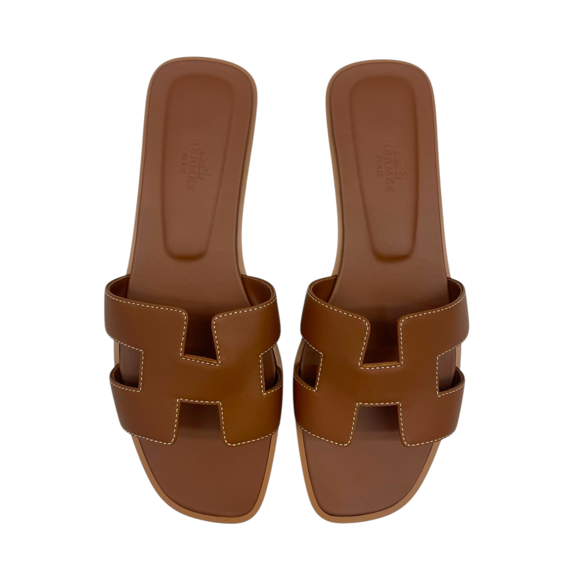 Hermes Oran Leather Sandals EU 38.5