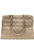 Dior Pink Cannage Quilted Soft Leather Medium Shopping Tote Bag