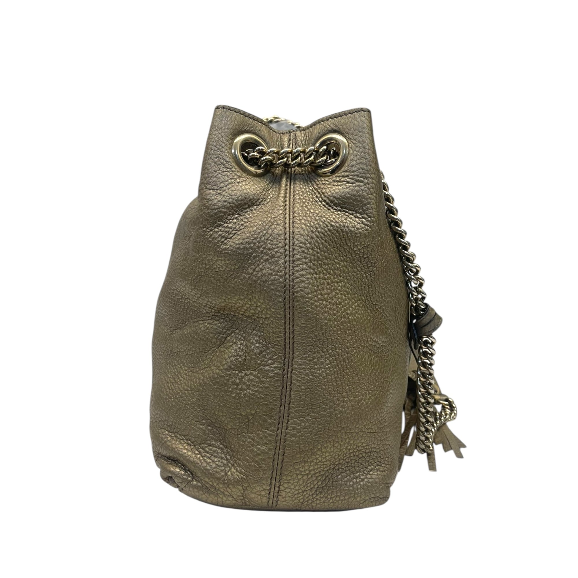 Gucci Gold Leather Medium Soho Chain Shoulder Bag