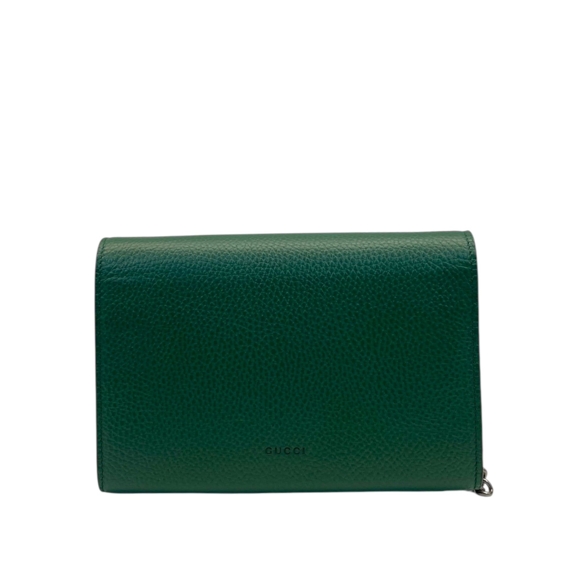 Gucci Green Leather Small Dionysus Shoulder Bag