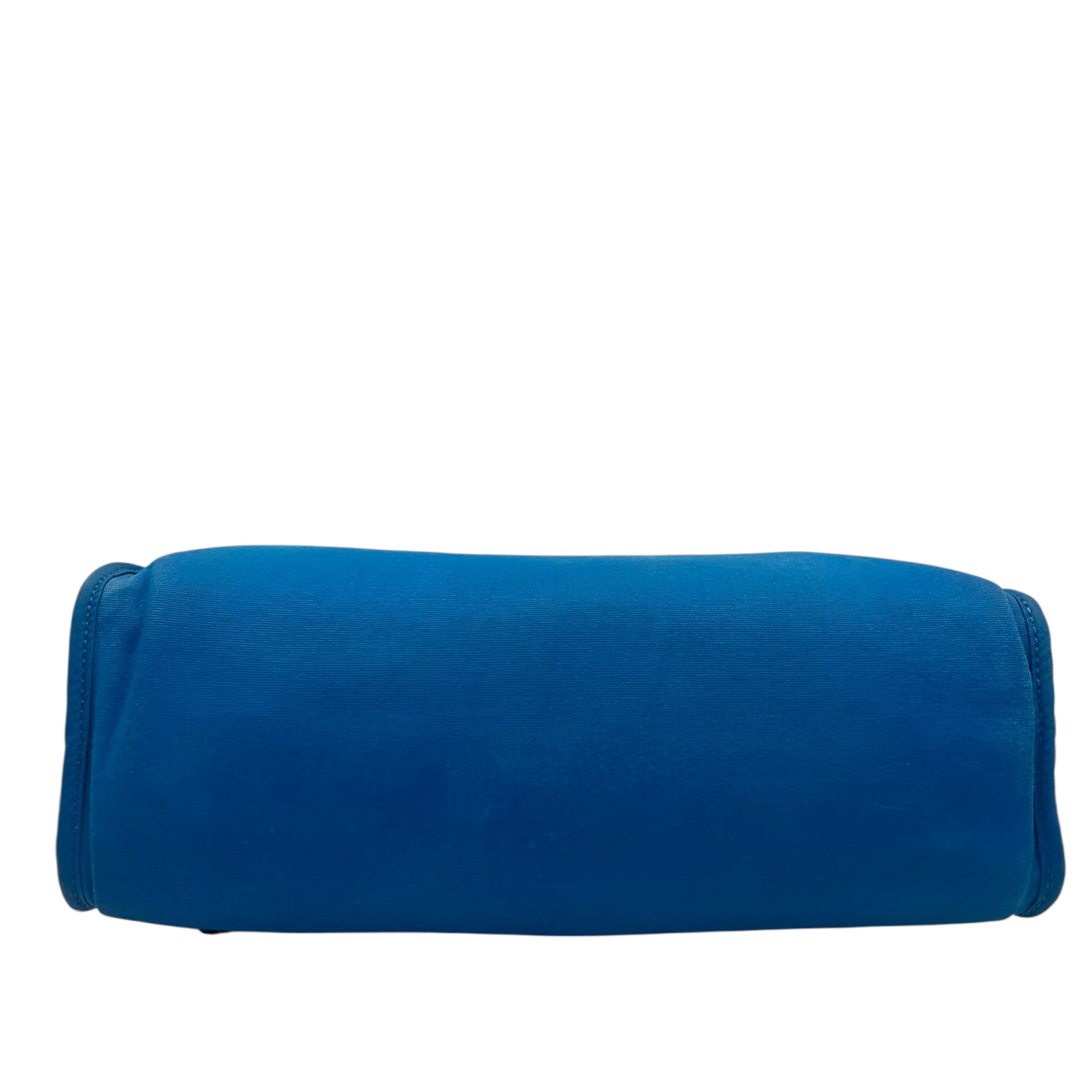 Hermes Blue/Brown Canvas and Leather Herbag Zip Bag