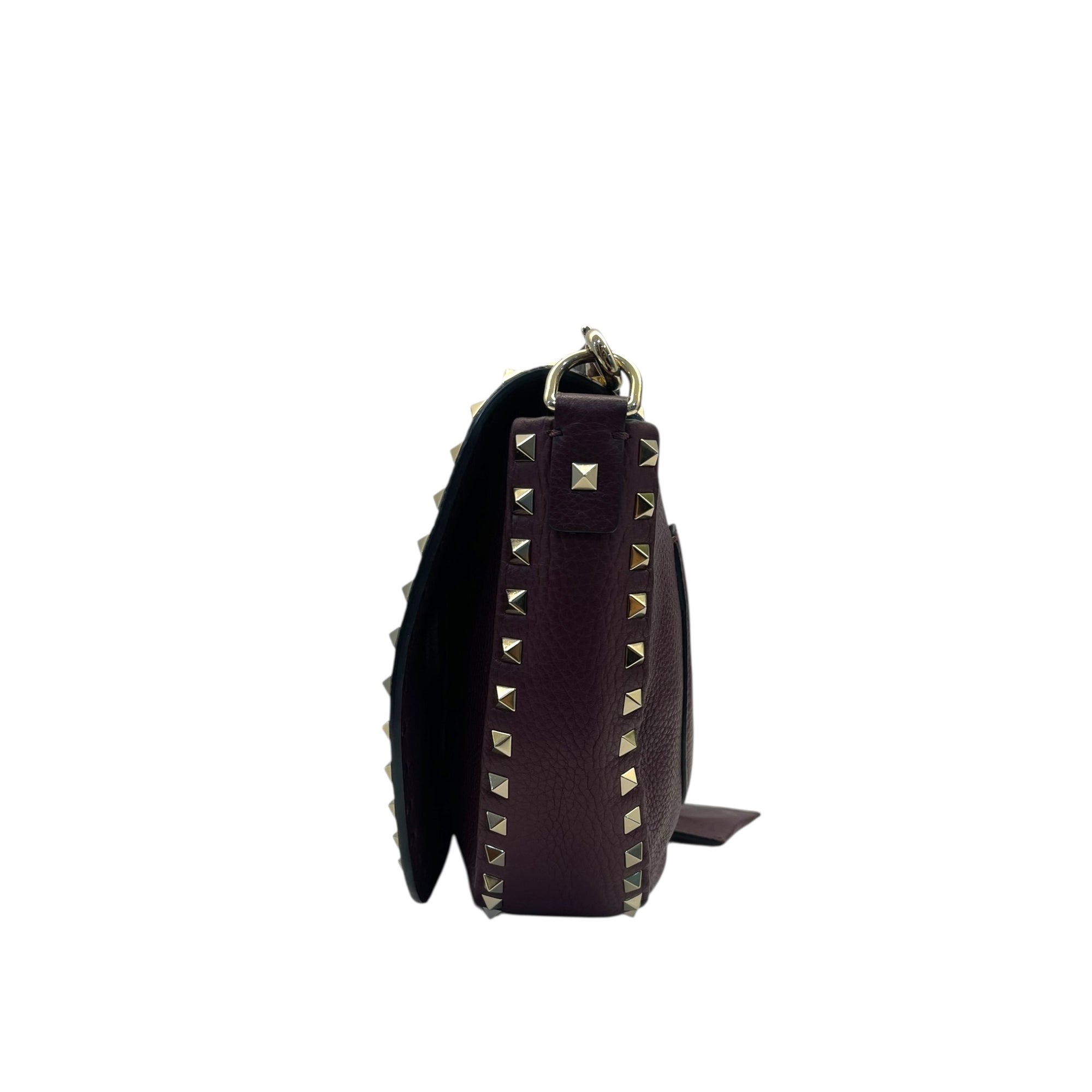 Valentino Rubin Grainy Leather Rockstud Crossbody Bag