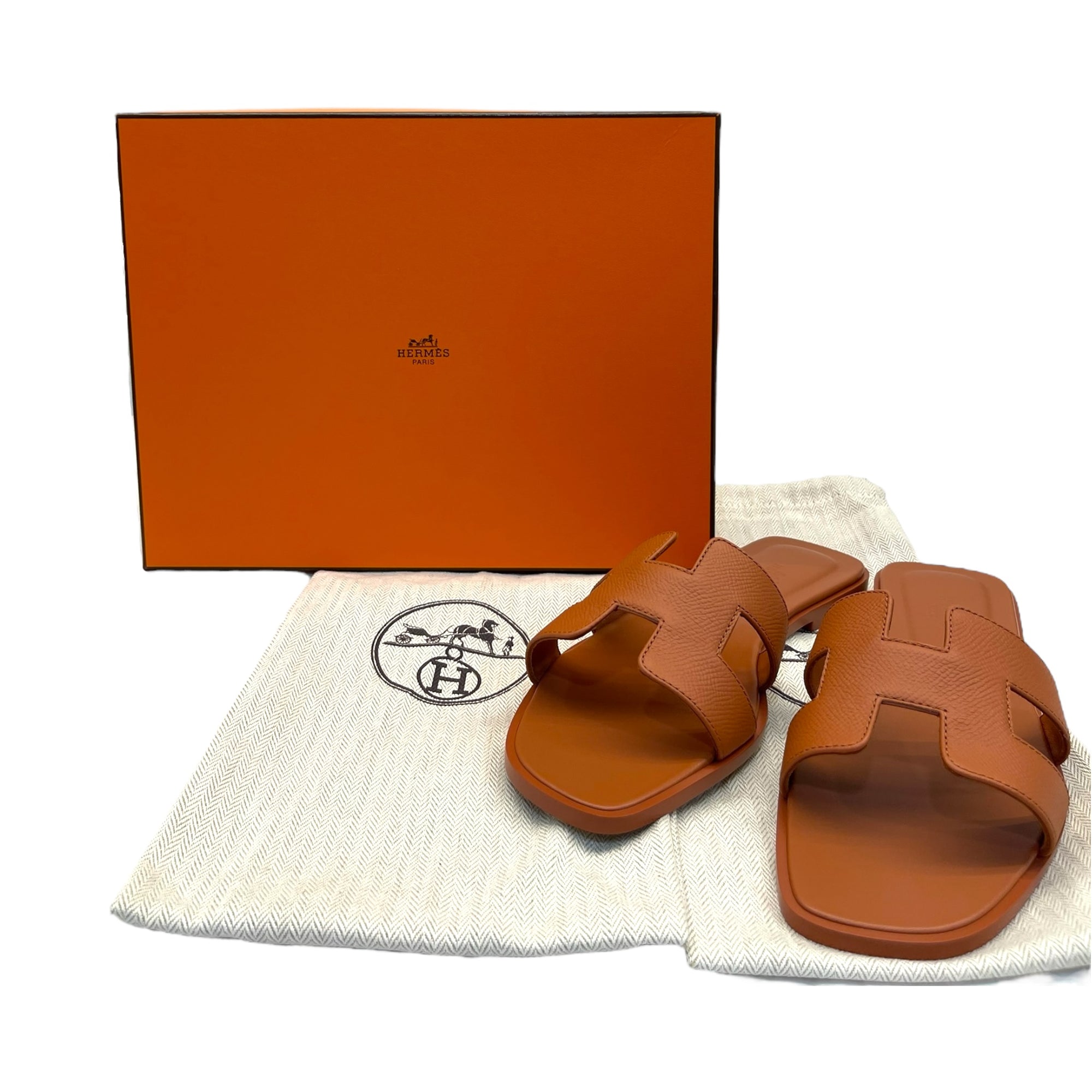 HERMES ORANS TAN SIZE EU 39