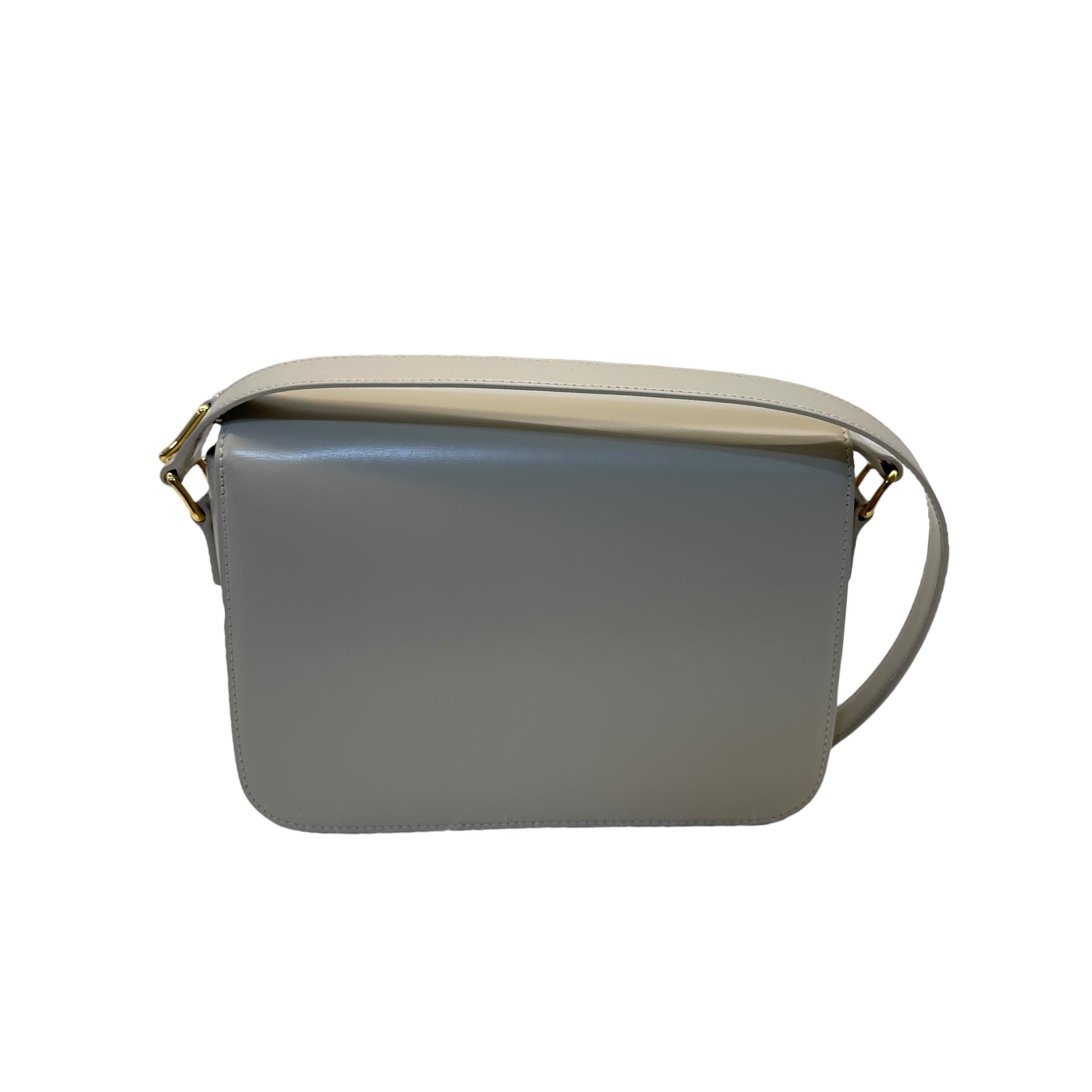 Celine Light Grey Leather Medium Triomphe Bag