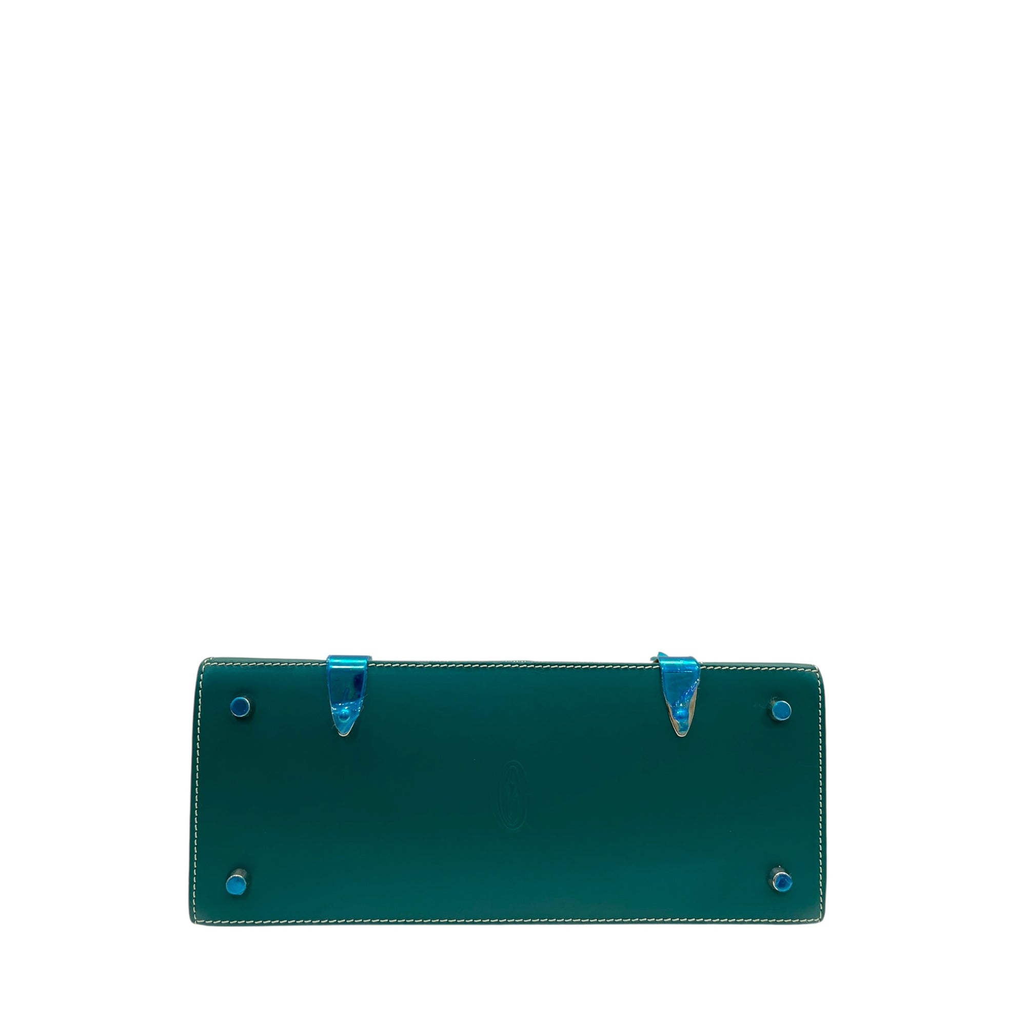 Goyard Green Coated Canvas and Leather PM Saigon Top Handle Bag