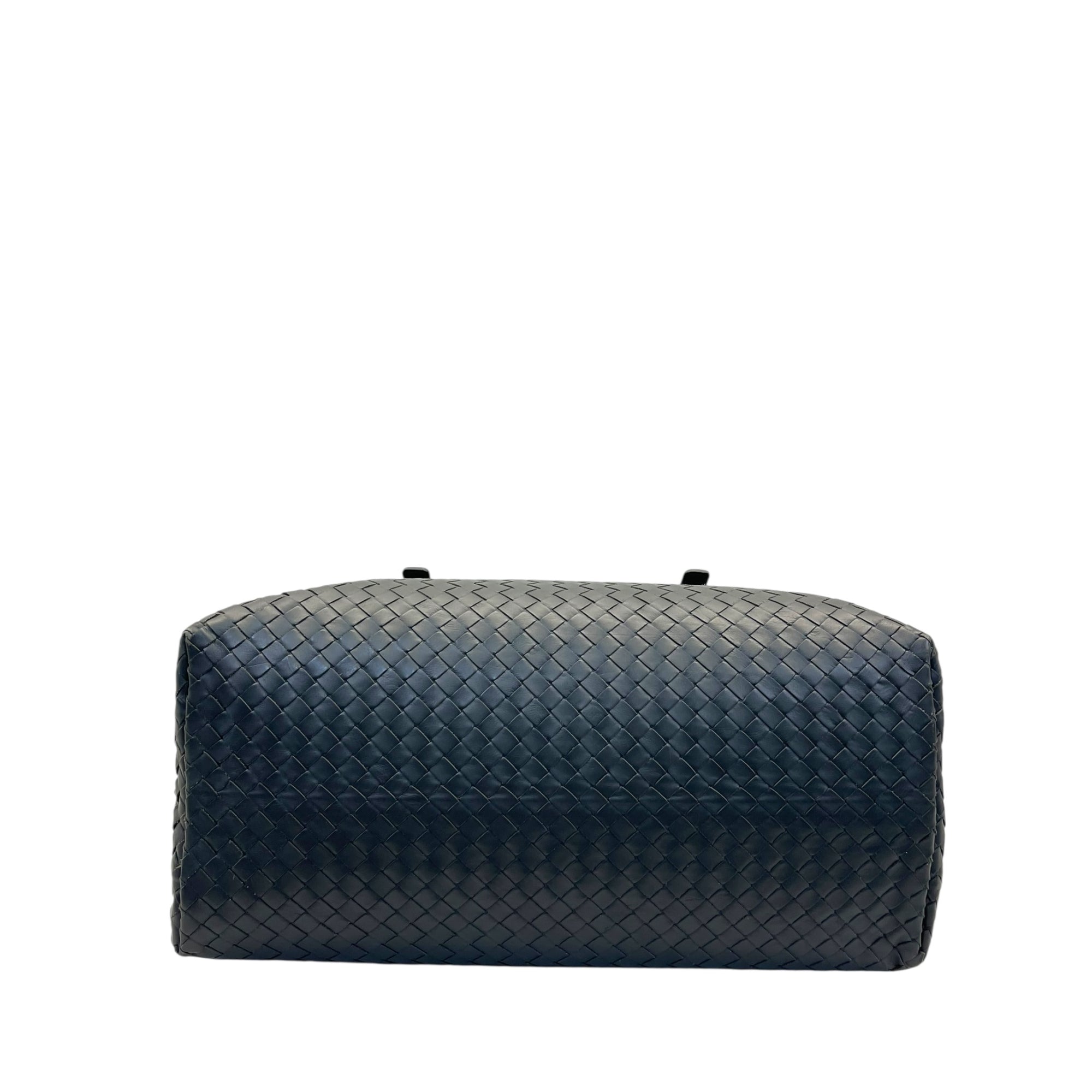 Bottega Veneta Grey Intrecciato Leather Medium Roma Tote Bag