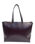 Tory Burch Burgundy Leather Emerson Tote Bag