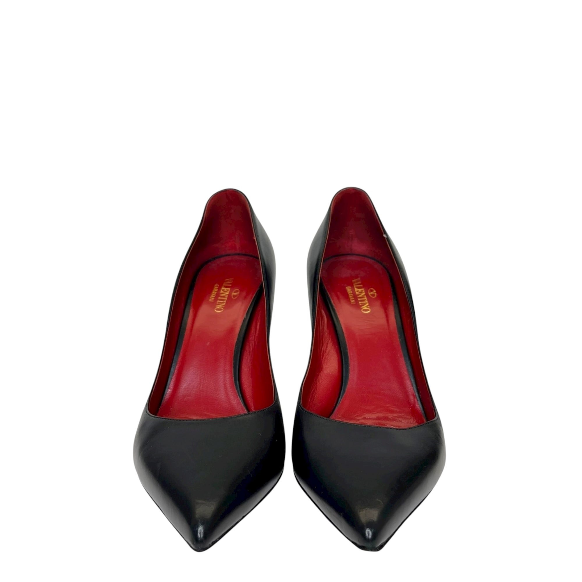 Valentino VLTN Black Leather Pumps Size EU 36.5