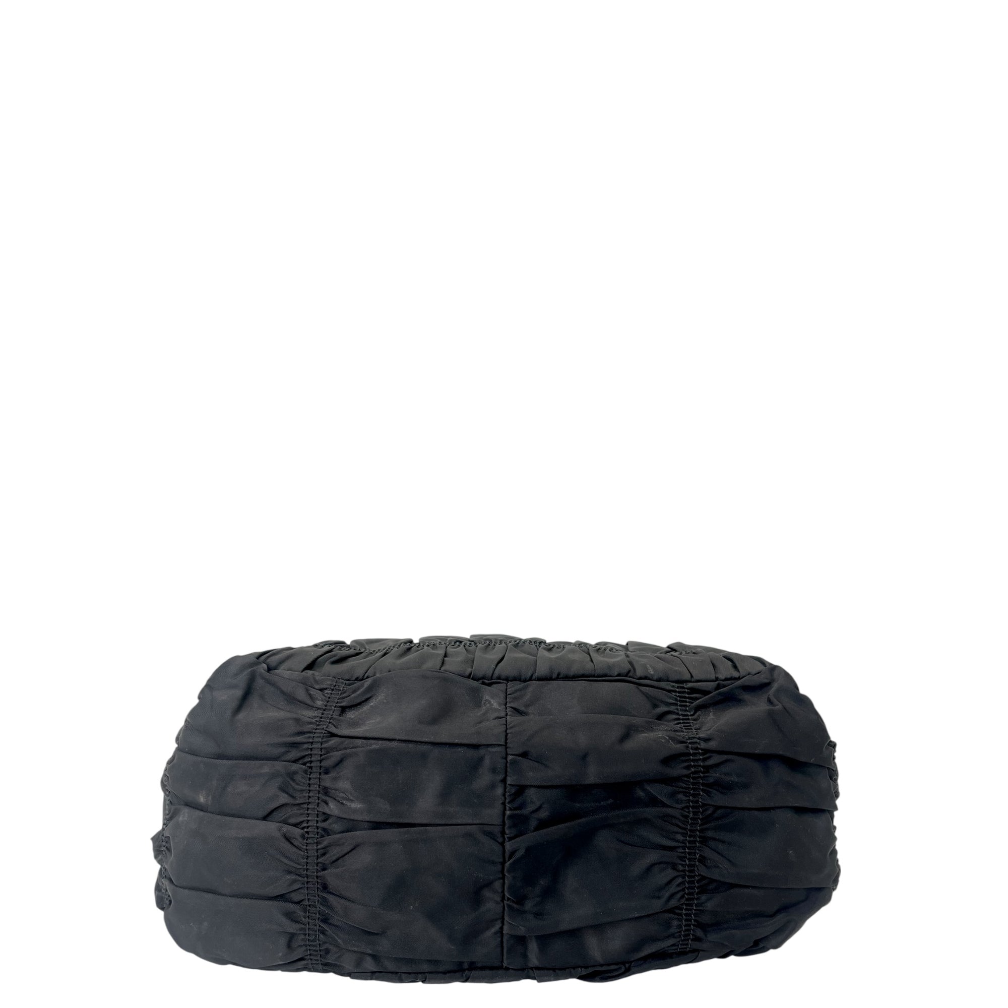 Prada Black Tessuto Gaufre Nylon Shoulder Bag