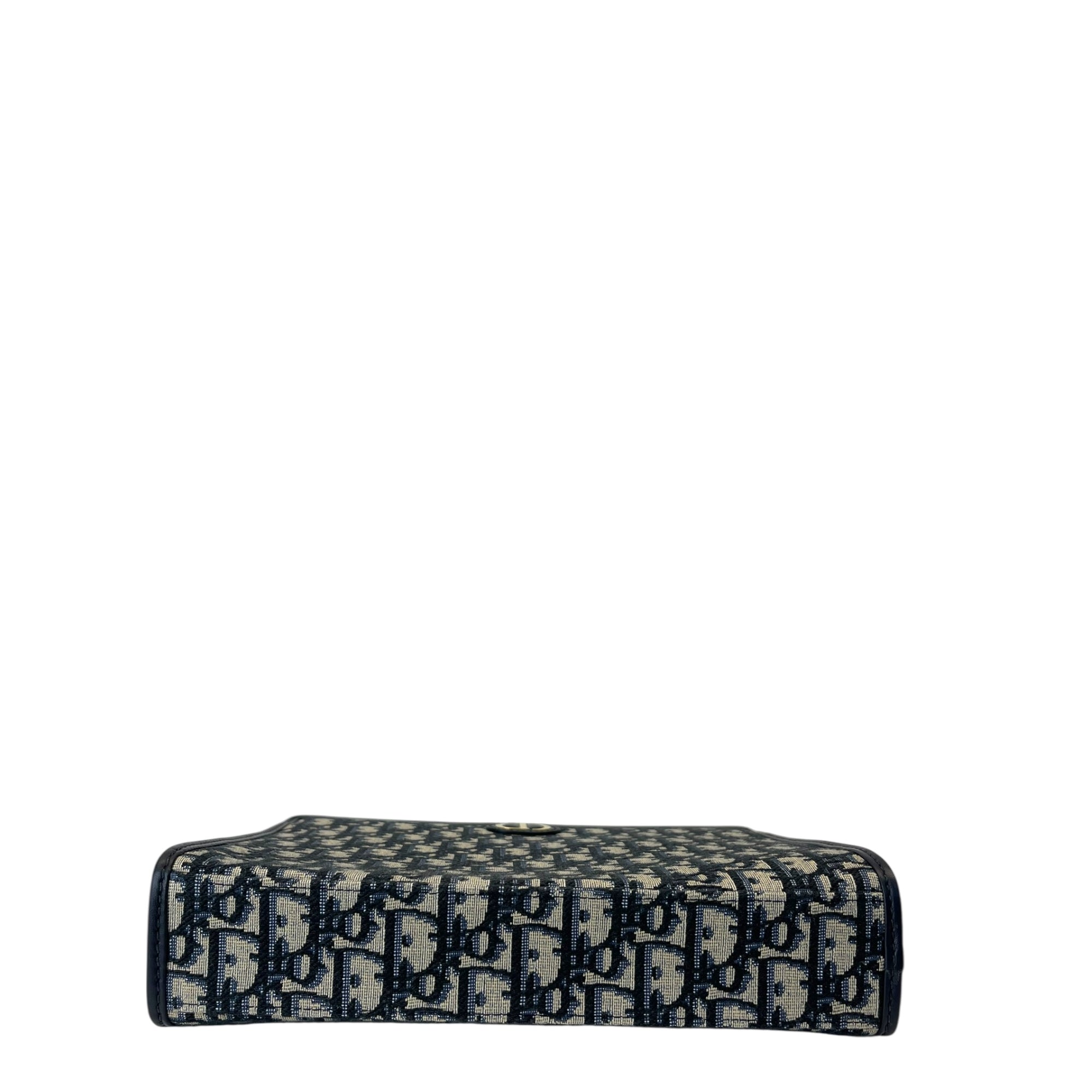 Dior 30 Montaigne Dea Pouch in blue Dior Oblique jacquard