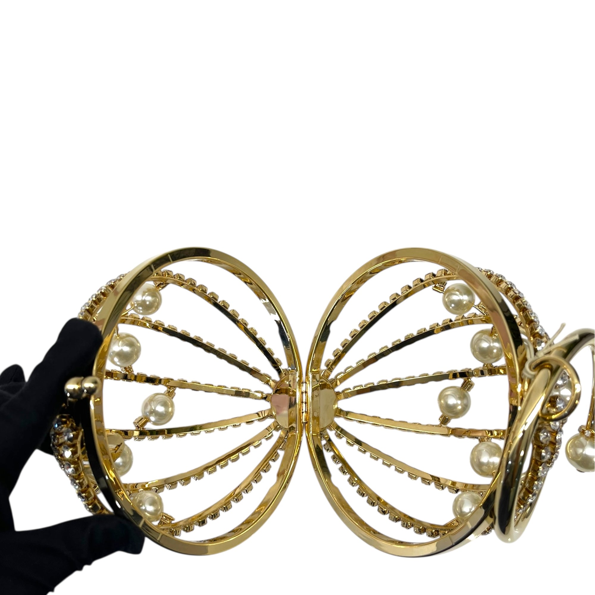 Rosantica Chloe Crystal Pearl Wristlet