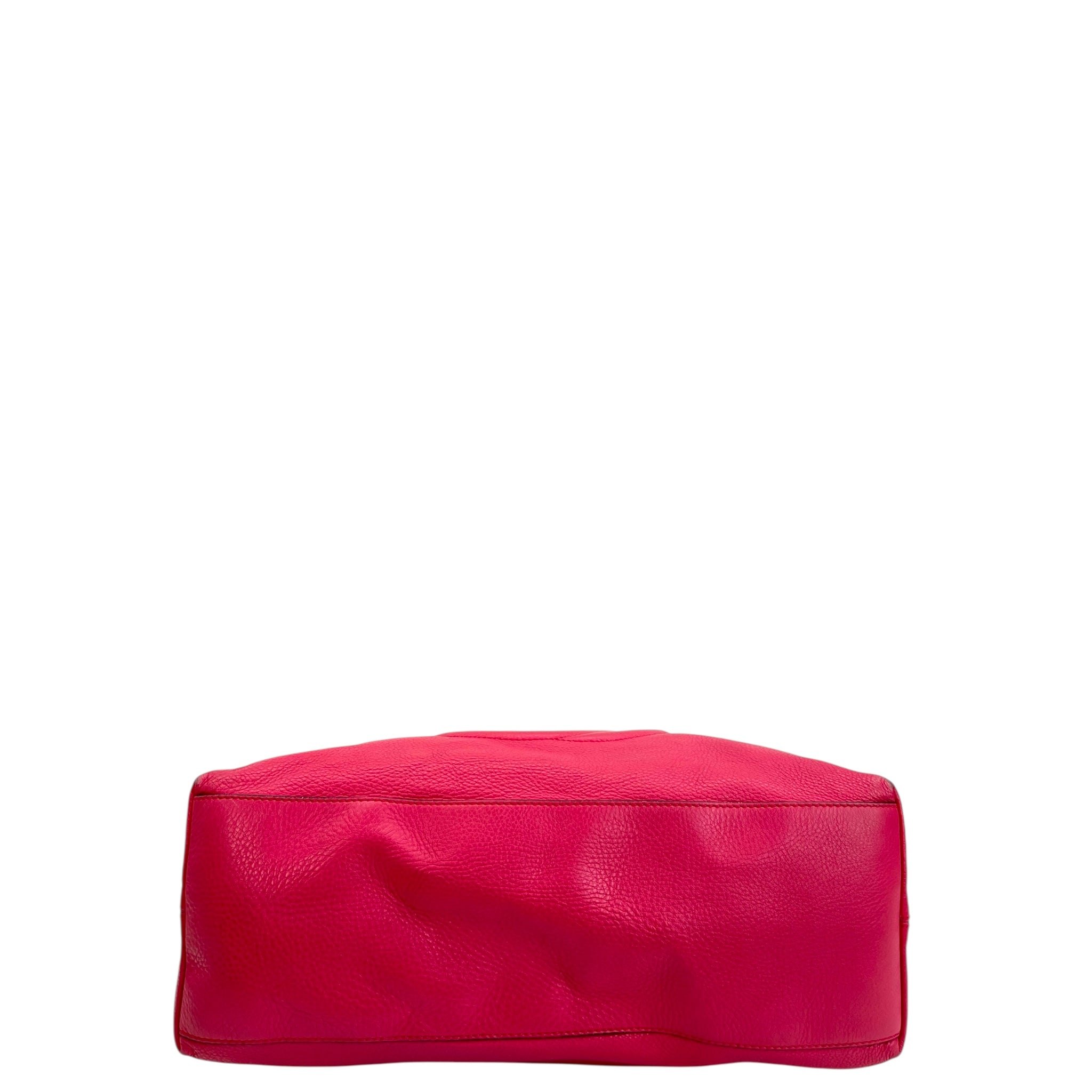 Gucci Medium Soho Chain Tote Fuchsia Pebbled Leather