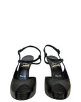 Christian Louboutin Black Croc Embossed Sandals EU 37.5