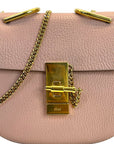 Chloe Small Drew Shoulder Bag Pink Leather