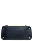Prada Double Zip Tote Black/White Saffiano Leather