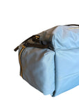 Burberry Rucksack Backpack Light Blue Nylon/Leather