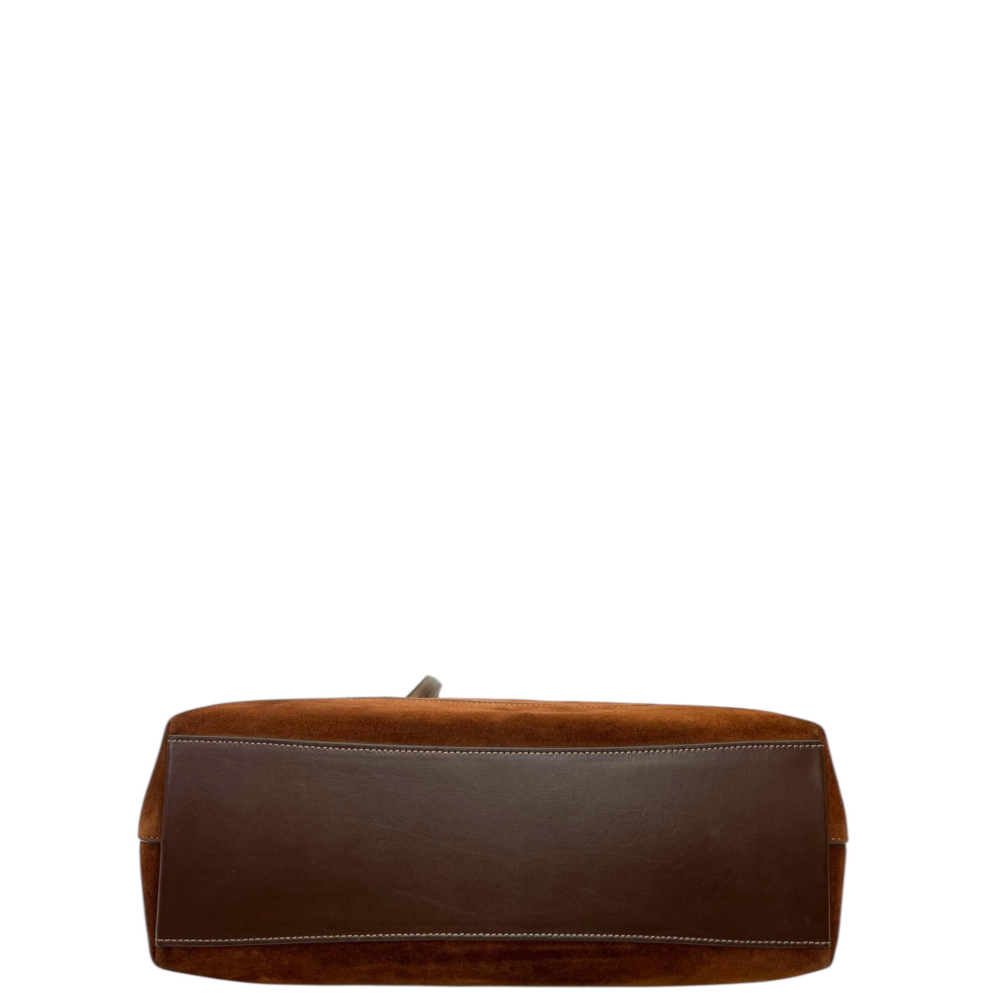 Coach Station Tote Bag Vintage Brown Suede