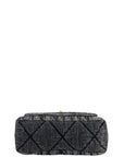 Chanel 25K Large Flap Bag Black Washed Denim