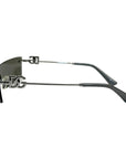 Dolce Gabbana Silver Mirror Shield Sunglasses