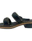 Chanel Black CC Chain Slides Sandal EU 41C