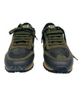 Valentino Multicolor Camo Print Leather and Suede Rockrunner Sneakers Size EU 35