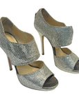 Jimmy Choo Course Glitter Private Platform Sandals Size EU 38.5