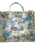 Gucci Tiger Medium Tote Shanghai Savanah White Multicolor