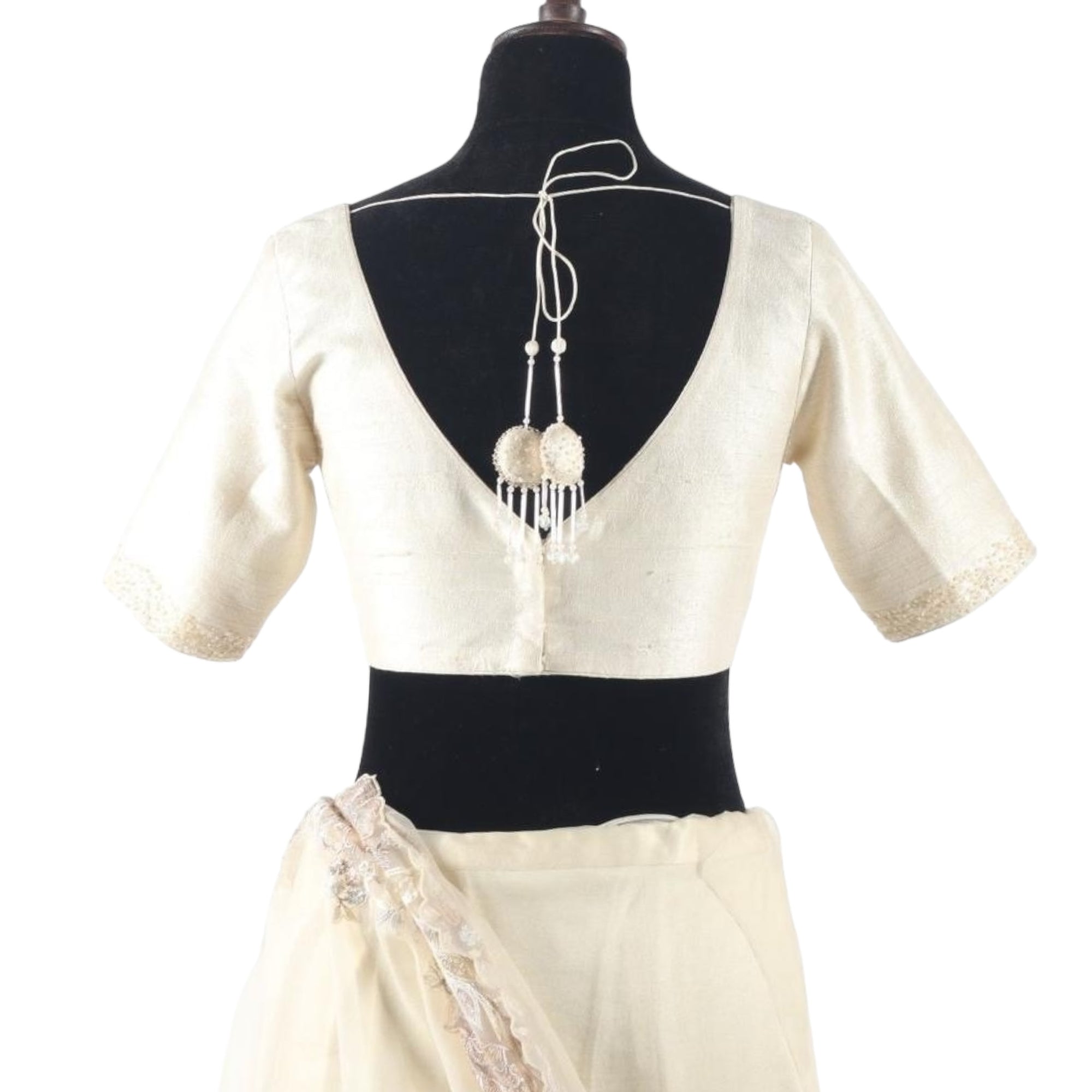 Shyamal & Bhumika White Saree